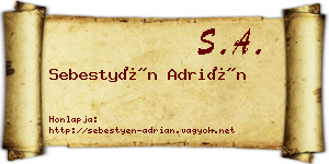 Sebestyén Adrián névjegykártya